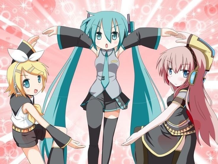 Kagamine Rin,Hatsune Miku and Luka <3